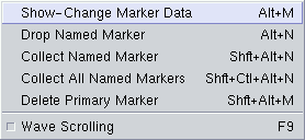 Markers Menu